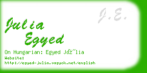 julia egyed business card